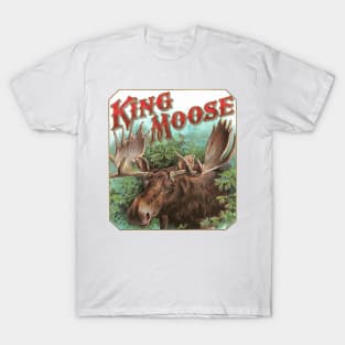 King Moose - Vintage Cigar Box Art T-Shirt